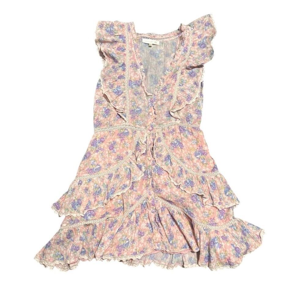 LoveShackFancy Dress India Pink Garden Size Small Cottagecore Coquette Regency - Picture 2 of 8